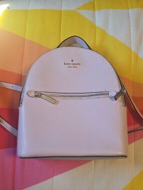 kate spade blush leather mini backpack with gold hardware